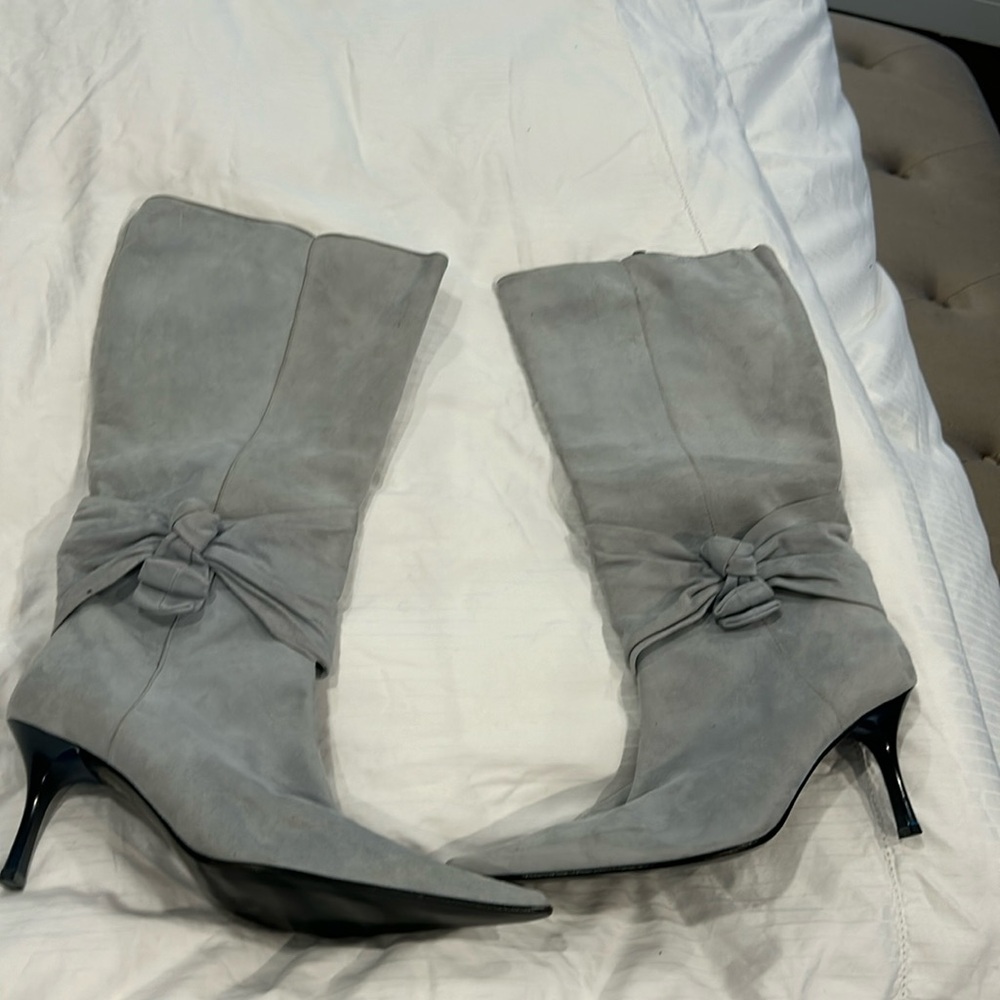 Marina Rinaldi Light Blue Suede Boots Size 40 (US 10)